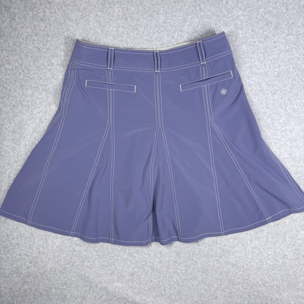 Athleta Skort Women 8 Purple Excellent Pleated Activewear Contrast Stitching - Picture 2 of 12